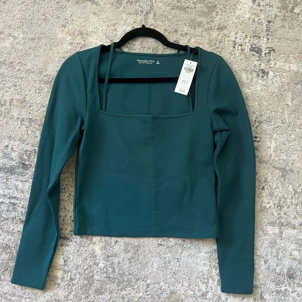 Abercrombie Long-Sleeve Strappy Ponte Top